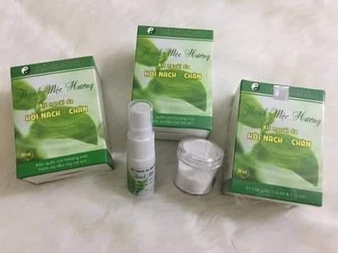 Bộ Xịt + Bôi khử mùi Hôi nách, hôi chân tay Thanh Mộc Hương