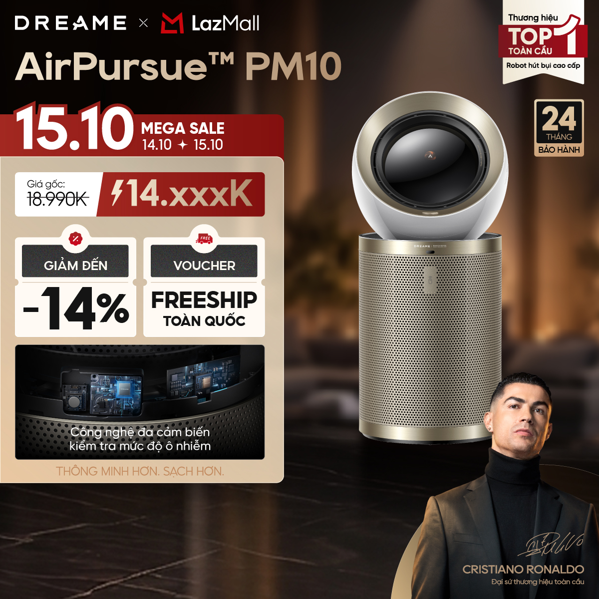 Máy lọc không khí Dreame AirPursue™ PM10 - Bảo Hành 24 Tháng