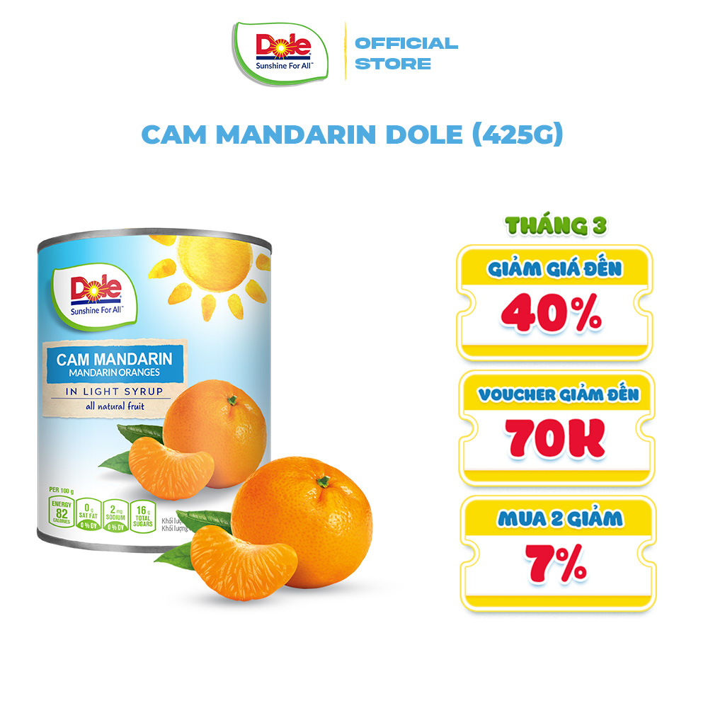 Thùng cam mandarin dole 12 x 425g