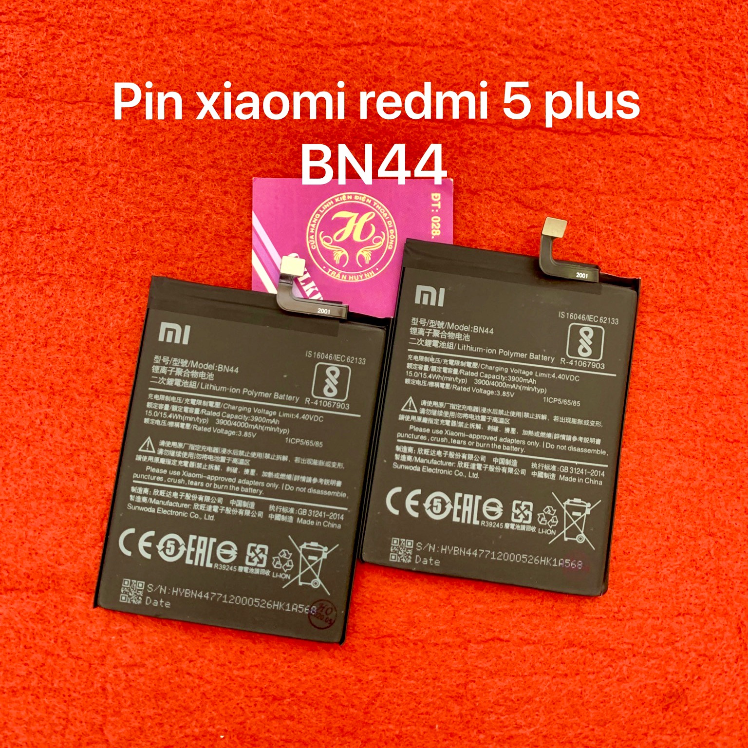 Pin xiaomi redmi 5 plus kí hiệu trên pin BN44 zin