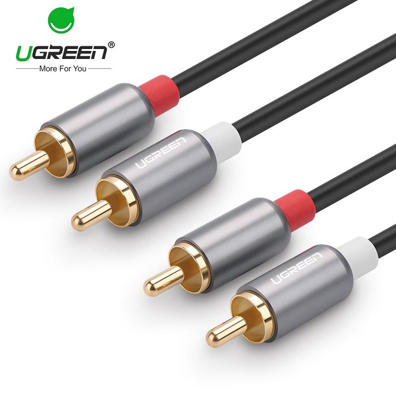 Cáp AV hoa sen 2 đầu RCA Ugreen 10747 AV1042RCA - Hàng cao cấp - 1M