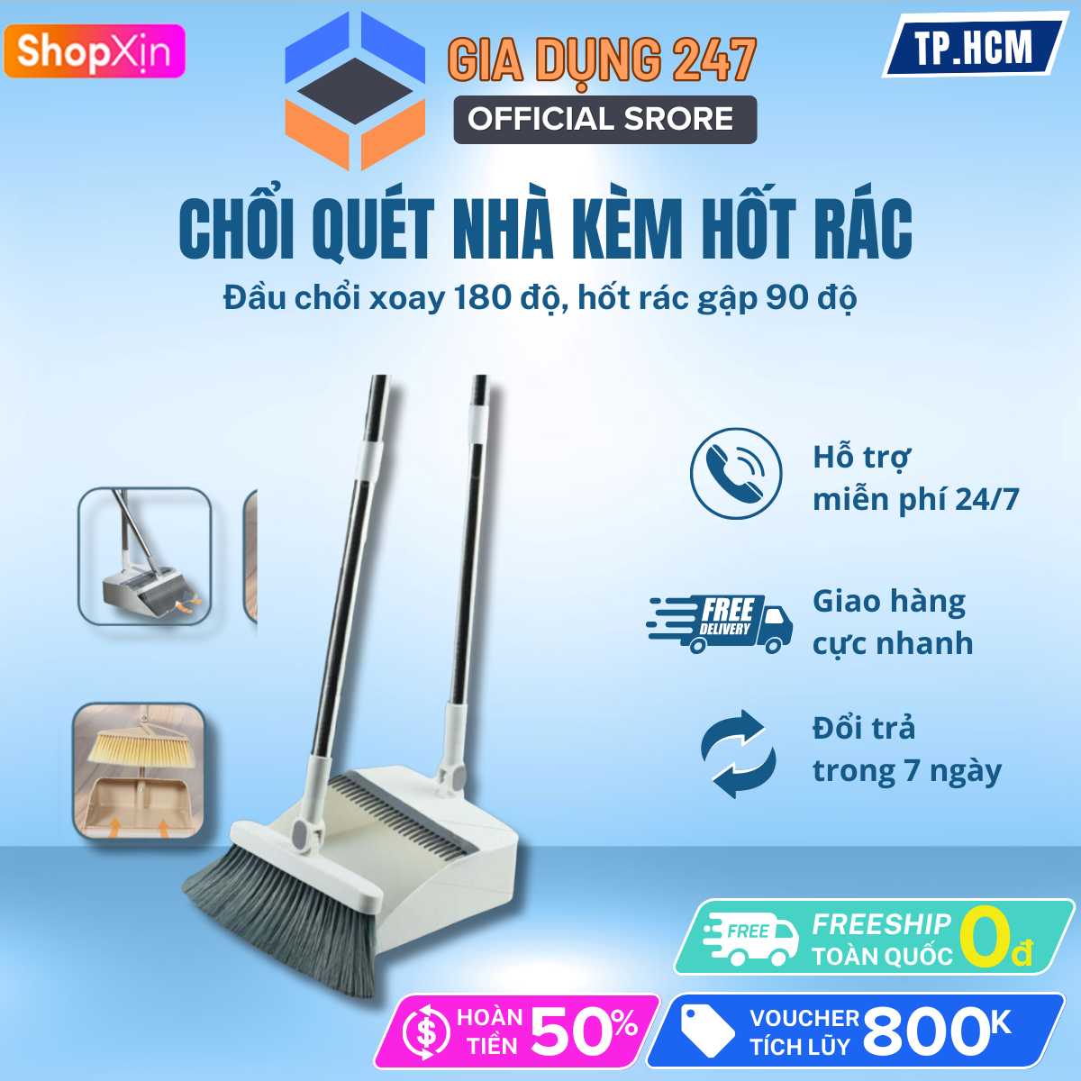 Chổi quét nhà kèm hót rác xoay 180 độ, lọc lông tóc, gấp gọn cán dài tiện lợi chổi quét nhà chổi chổi quét bụi bộ lau nhà chổi cọ nhà vệ sinh cây chà sàn nhà tắm chổi chà sàn nhà tắm chổi quét nhà thông minh cây lau nhà chổi lau nhà