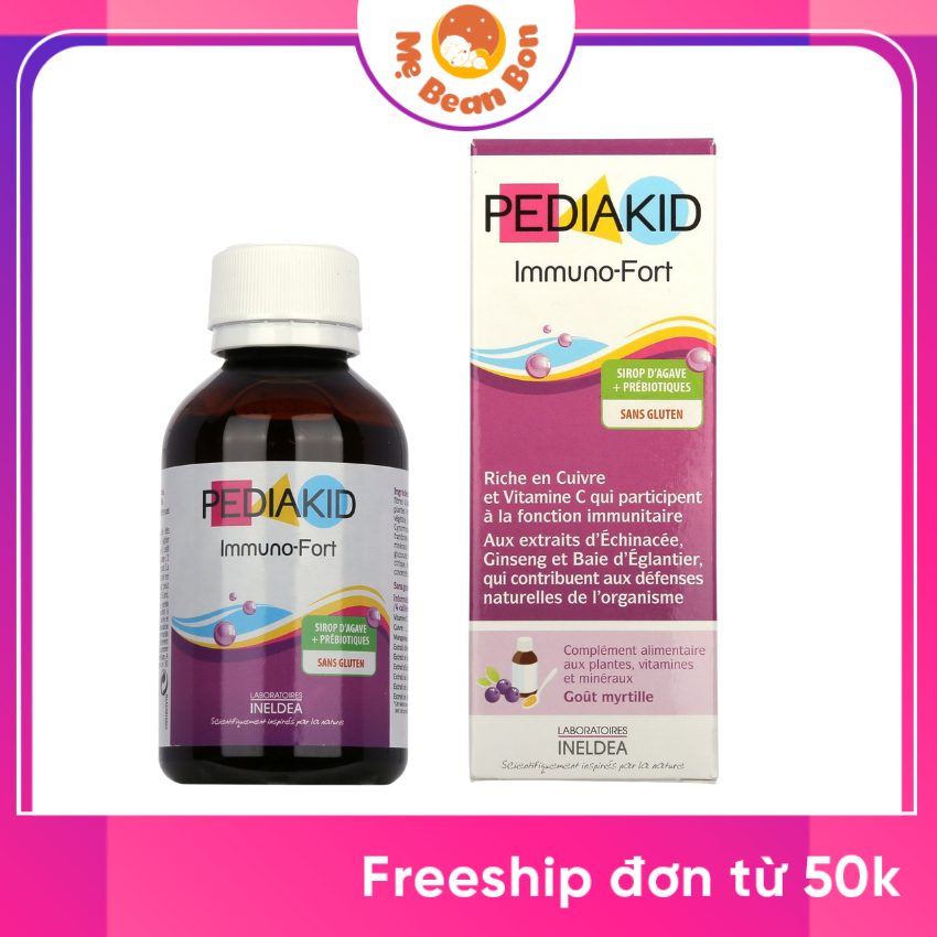 Siro tăng đề kháng cho bé Pediakid Immuno Fortifiant của Pháp 125ml giúp tăng cường sức đề kháng cho bé từ sơ sinh và người lớn hiệu quả