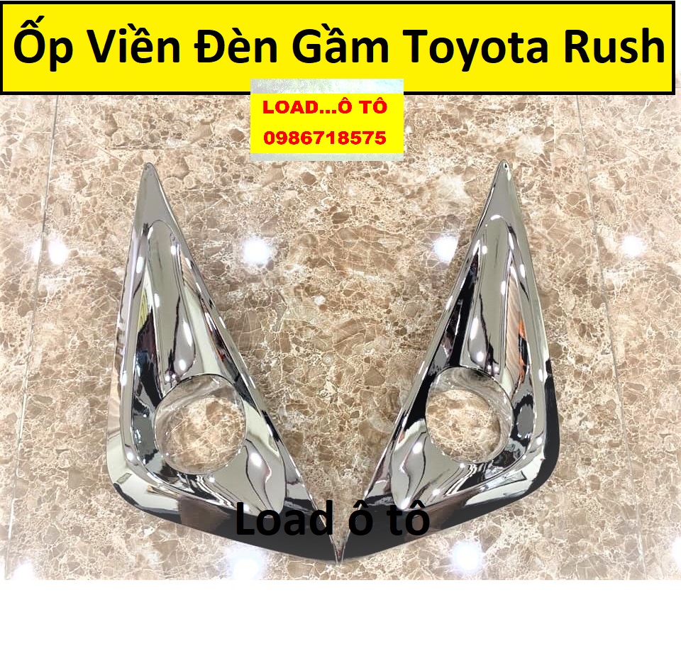 Ốp viền đèn gầm xe toyota rush 2018-2021, hàng cao cấp mạ crom sáng bóng