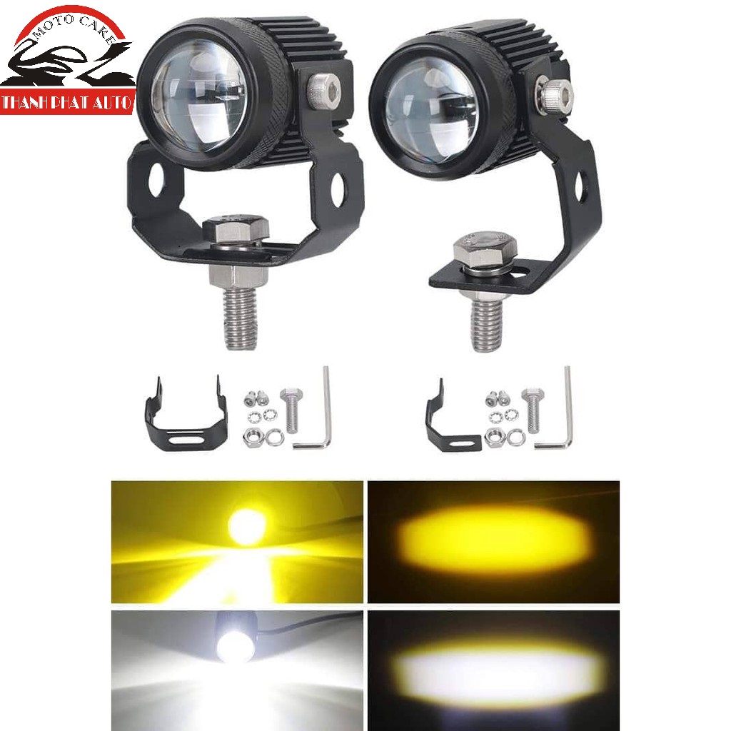 [HCM]Đèn Trợ Sáng Bi Cầu Mini 2 Chế Độ Pha - Cos cho xe máy