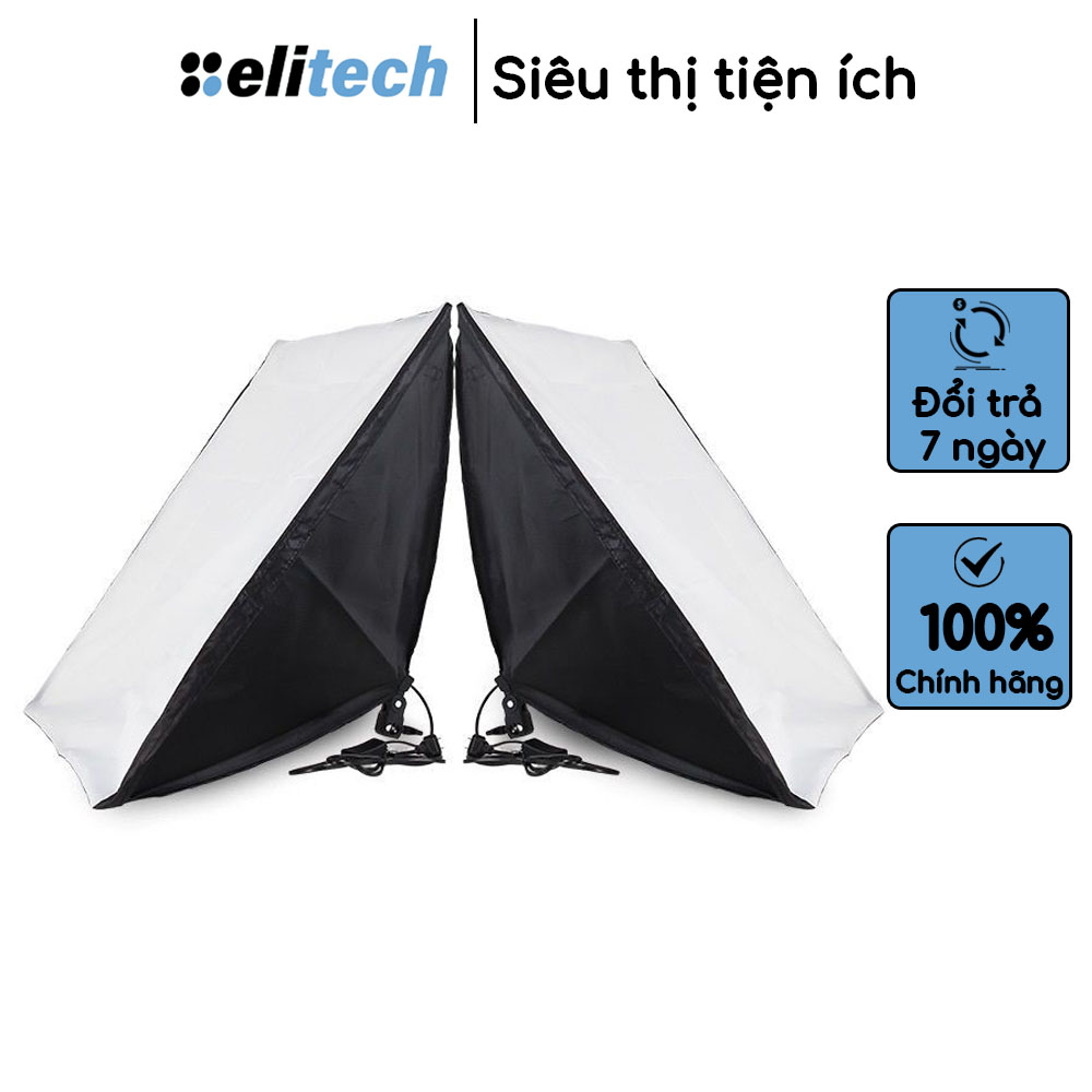 Softbox rời kích thước 50x70cm cho đèn chụp ảnh studio livestream 1 đui E27 làm mịn ánh sáng dễ dàng tháo lắp.