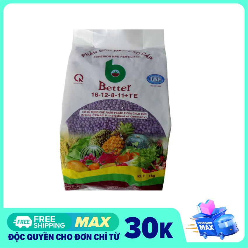 [HCM]PHÂN NPK CAO CẤP 16-12-8+11+TE - CÓ BỔ SUNG CHẾ PHẨM PENAC P CỦA CHLB ĐỨC.