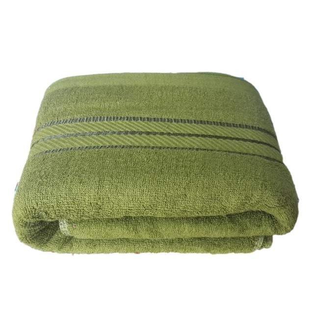 Khăn tắm cotton siêu thấm loại dày BHOME 70x140cm - Xanh rêu