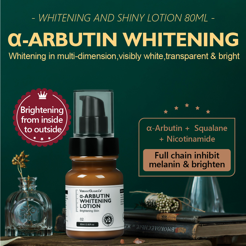 VIBRANT GLAMOUR Lotion chứa α-arbutin giúp làm sáng da, mờ vết thâm nám, dưỡng ẩm và tái tạo da có dung tích 80ml - INTL