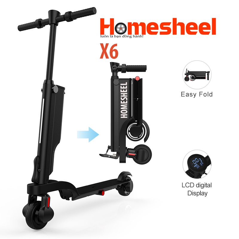 Xe điện scooter homesheel x6 bảo hành 2 năm chính hãng