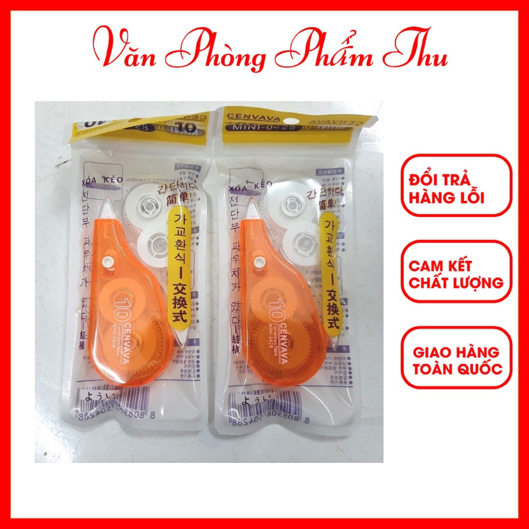 Băng xóa - bút xóa kéo cenvava 0428 - mua 1 bút + tặng kèm 1 ruột