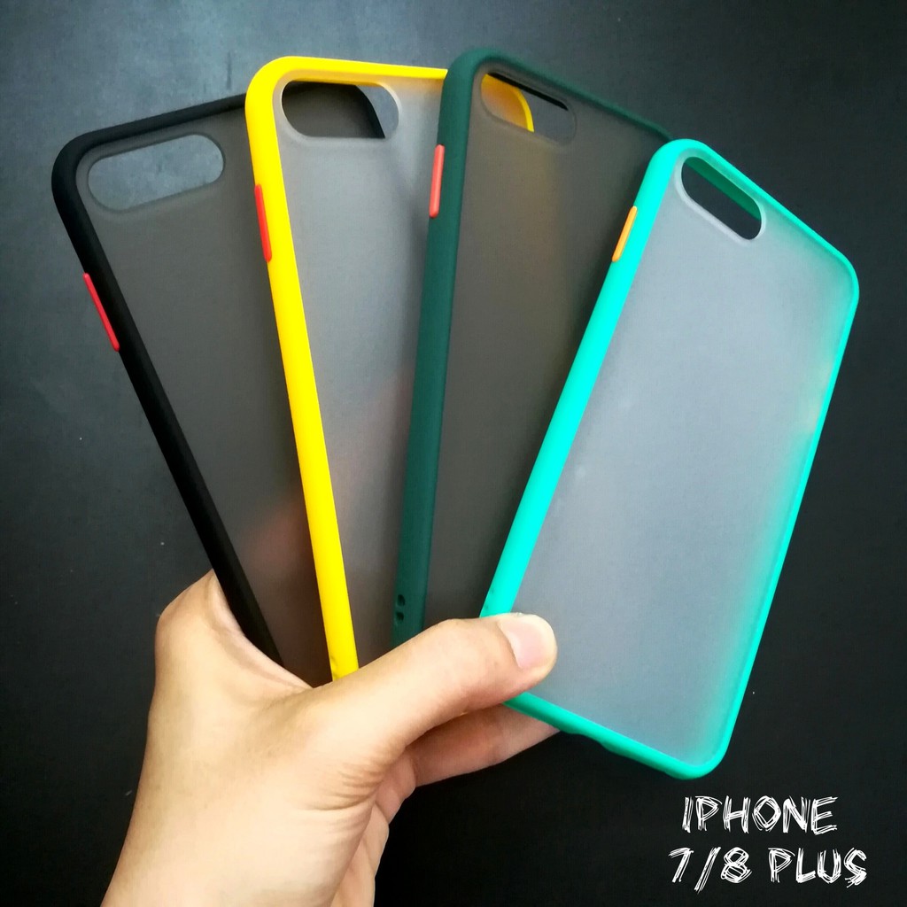 Ốp Lưng Cứng Nhám Mờ Viền Màu Cao Cấp Siêu Hot