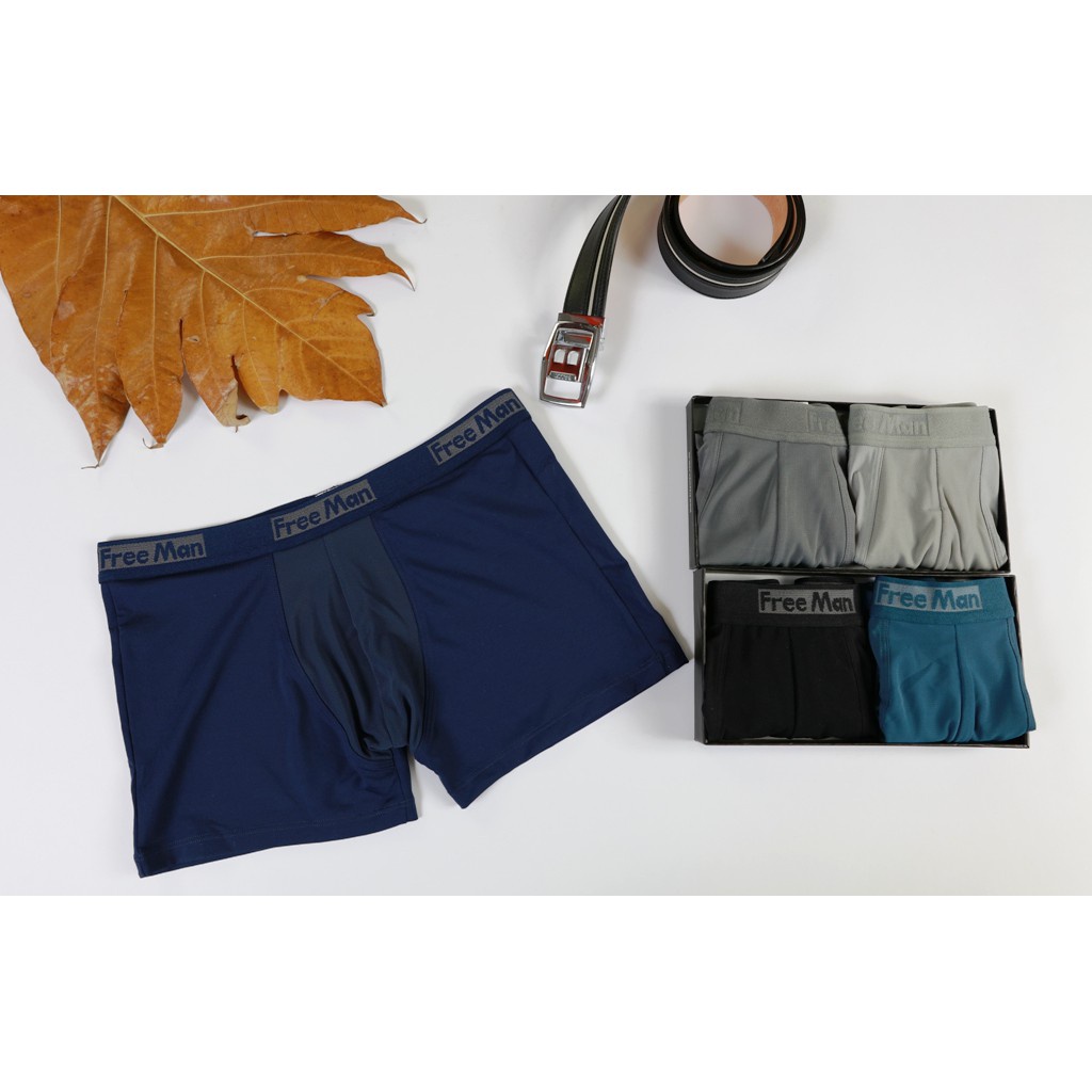 Combo 3 Quần lót nam boxer thun lạnh Freeman - 6510