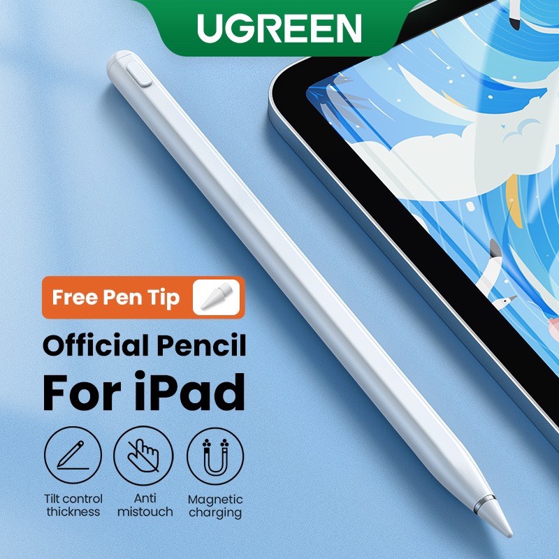 Bút cảm ứng Ugreen Smart Stylus Pen for i.P.a.d đời 2018 trở lên Phiên bản sạc không dây