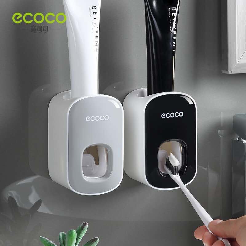 Bộ nhả kem đánh răng ecoco,nhả kem dính tường,kệ để đồ nhà tắm
