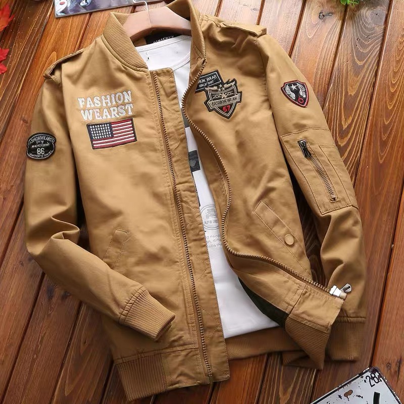 Áo khoác kaki nam 2 lớp thiêu logo bảnh bao siêu phá cách chất lừ của đam mê fashion