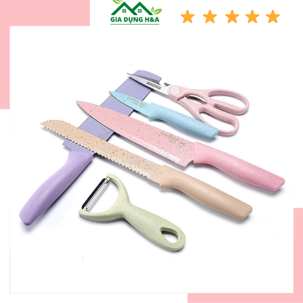 Bộ 6 món dao lúa mạch kháng khuẩn thần thánh siêu sắc siêu sạch - nấm shop