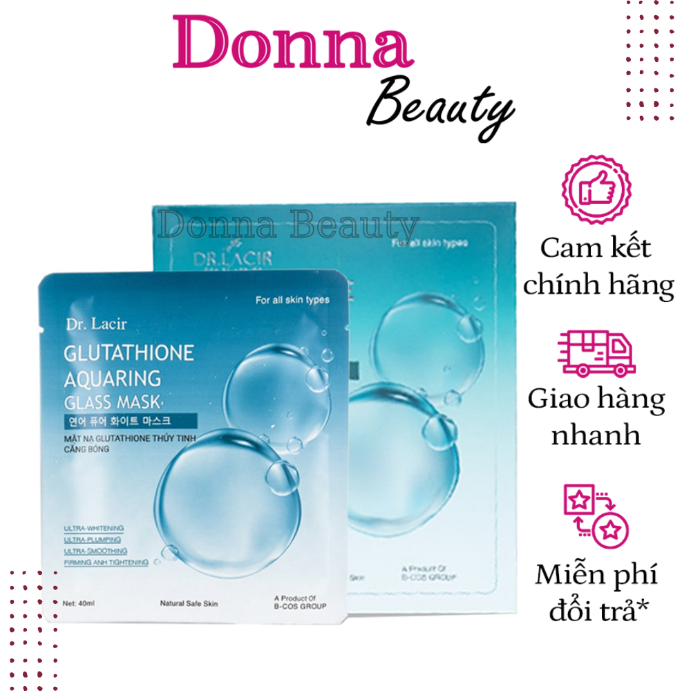 Mặt nạ thủy tinh căng bóng Glutathione Dr Lacir dưỡng trắng và phục hồi da Dr Lacir