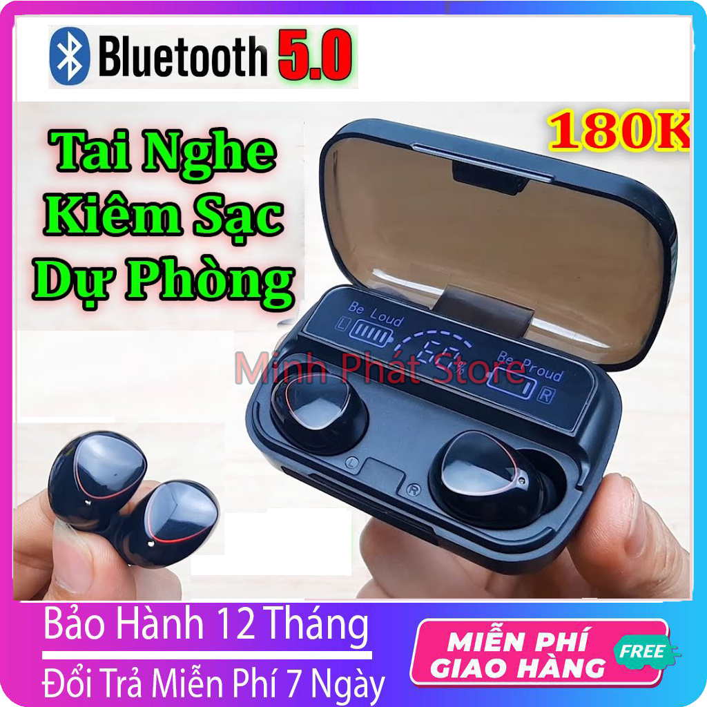 Tai Nghe Bluetooth M10 Bản Nâng Cấp Pro Chip 5.1 Bluetooth Mạnh Mẽ Pin Cực Trâu Mic Đàm Thoại 2 Bên Hỗ Trợ Mọi Dòng Máy, Tai Nghe Bluetooth Không Dây M10, Tai Nghe Nhét Tai Không Dây, tai nghe không dây, tai nghe bluetooth không dây