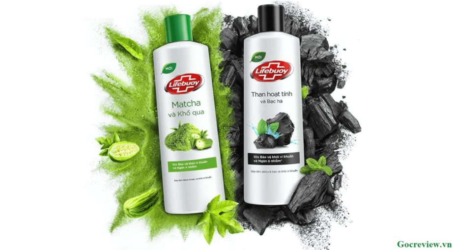 Sữa tắm Lifebuoy Detox Matcha Khổ qua Và Than hoạt tính chai 200g