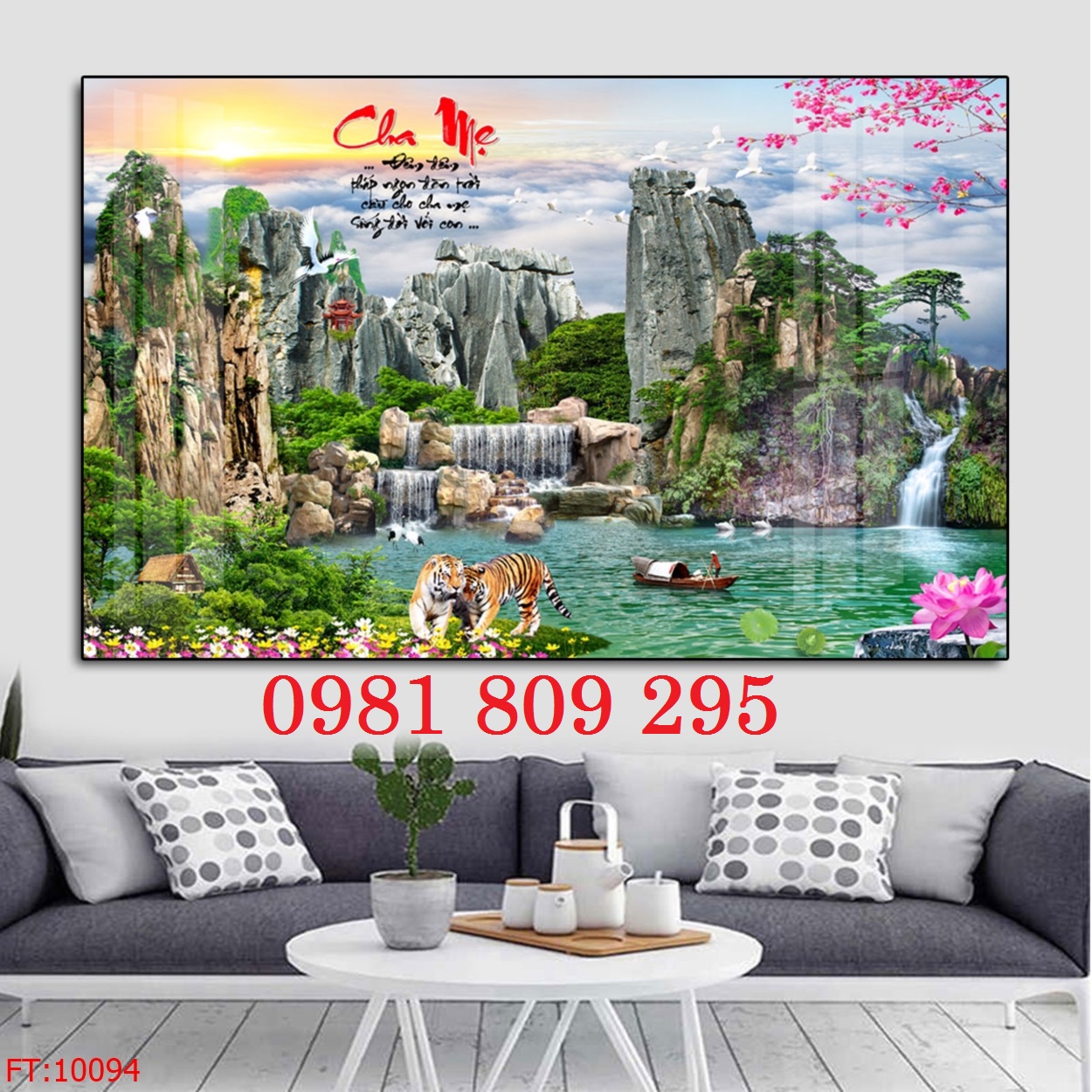 Tranh gạch men 3d ốp tường phong cảnh HFS6