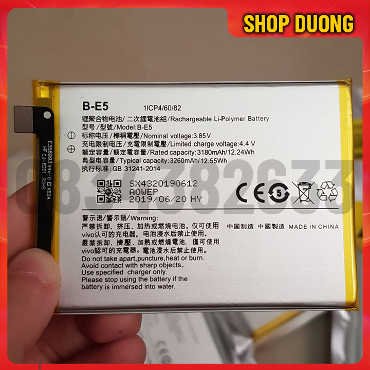 Mã pin b-e5 - pin điện thoại vivo y81 hàng mới - shop dương