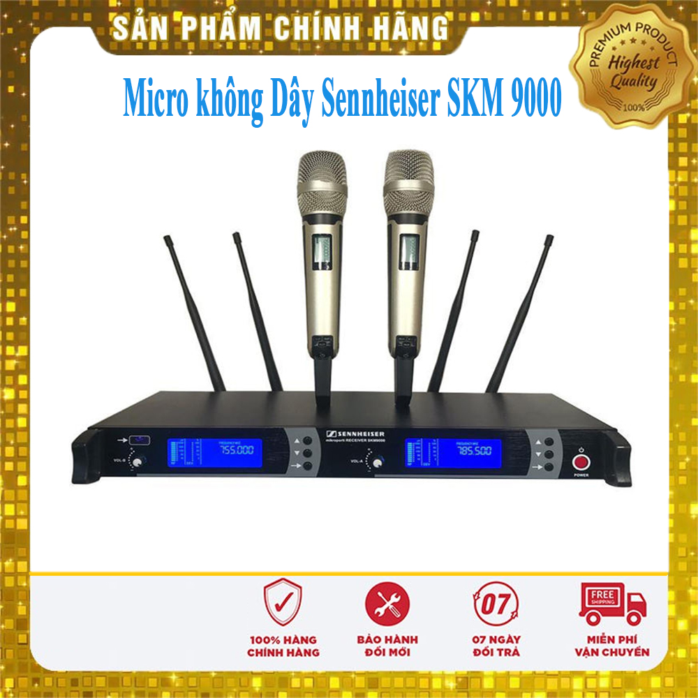 Micro Không Dây Shennheiser SKM 9000 – 4 Râu Micro Karaoke không dây Micro không dây Sennheiser SKM 9000 thiết bị mang lại âm thanh sáng rõ trung thực và độ chuyên nghiệp cao sóng cực mạnh
