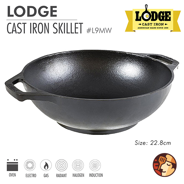 Chảo gang Lodge kiểu Wok Mini 23 cm