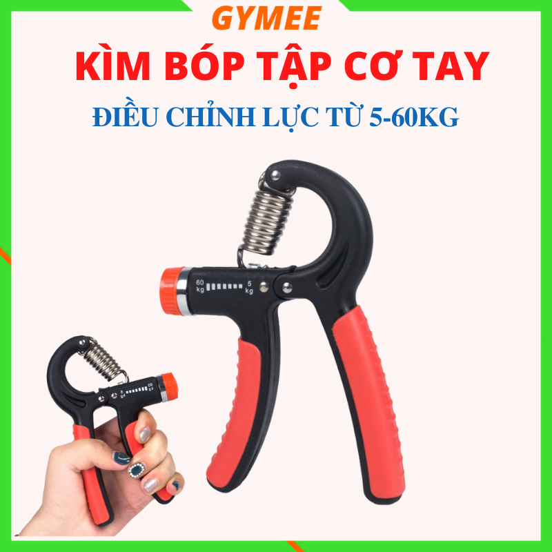 Kìm Bóp Tập Cơ Tay, Dụng Cụ Tập Gym Tập Tay Có Lò Xo Điều Chỉnh Lực 5-60Kg Tăng Sức Mạnh Cơ Bàn Tay Và Ngón Tay