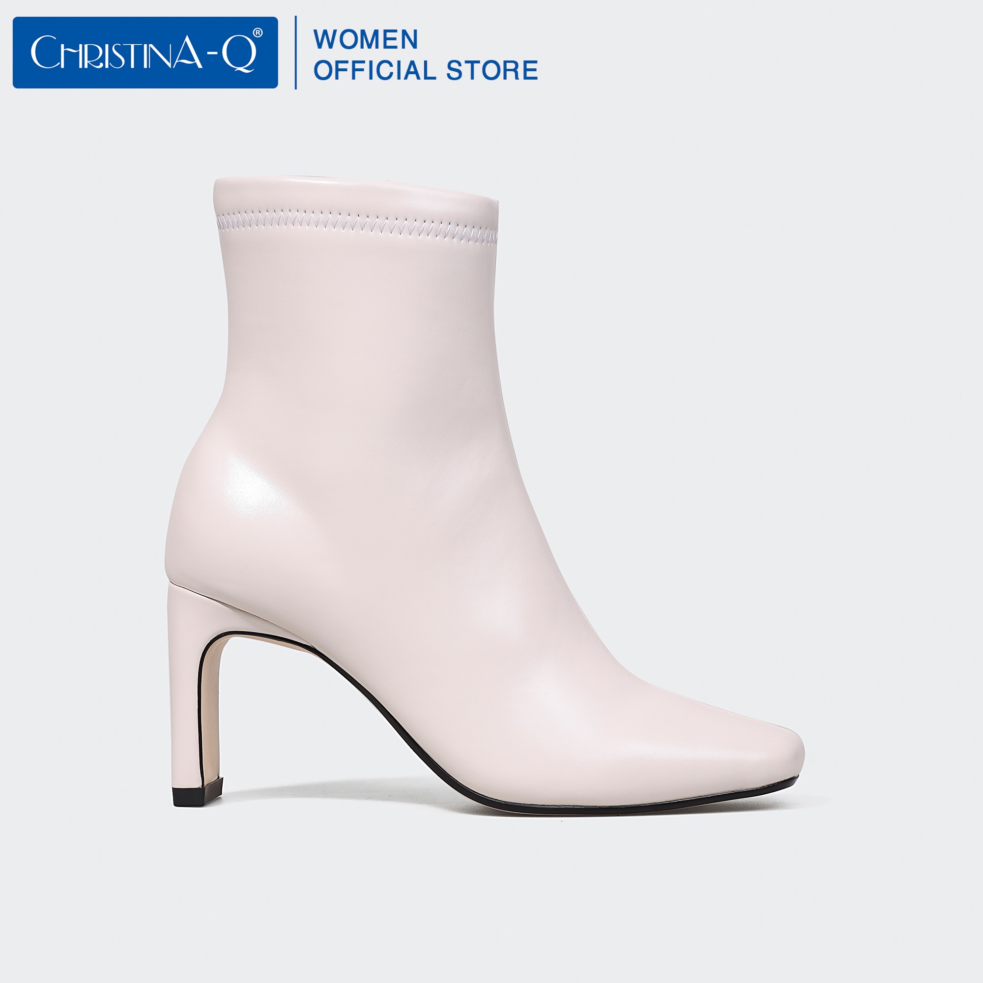 Giày boots nữ mũi vuông christina-q bov012