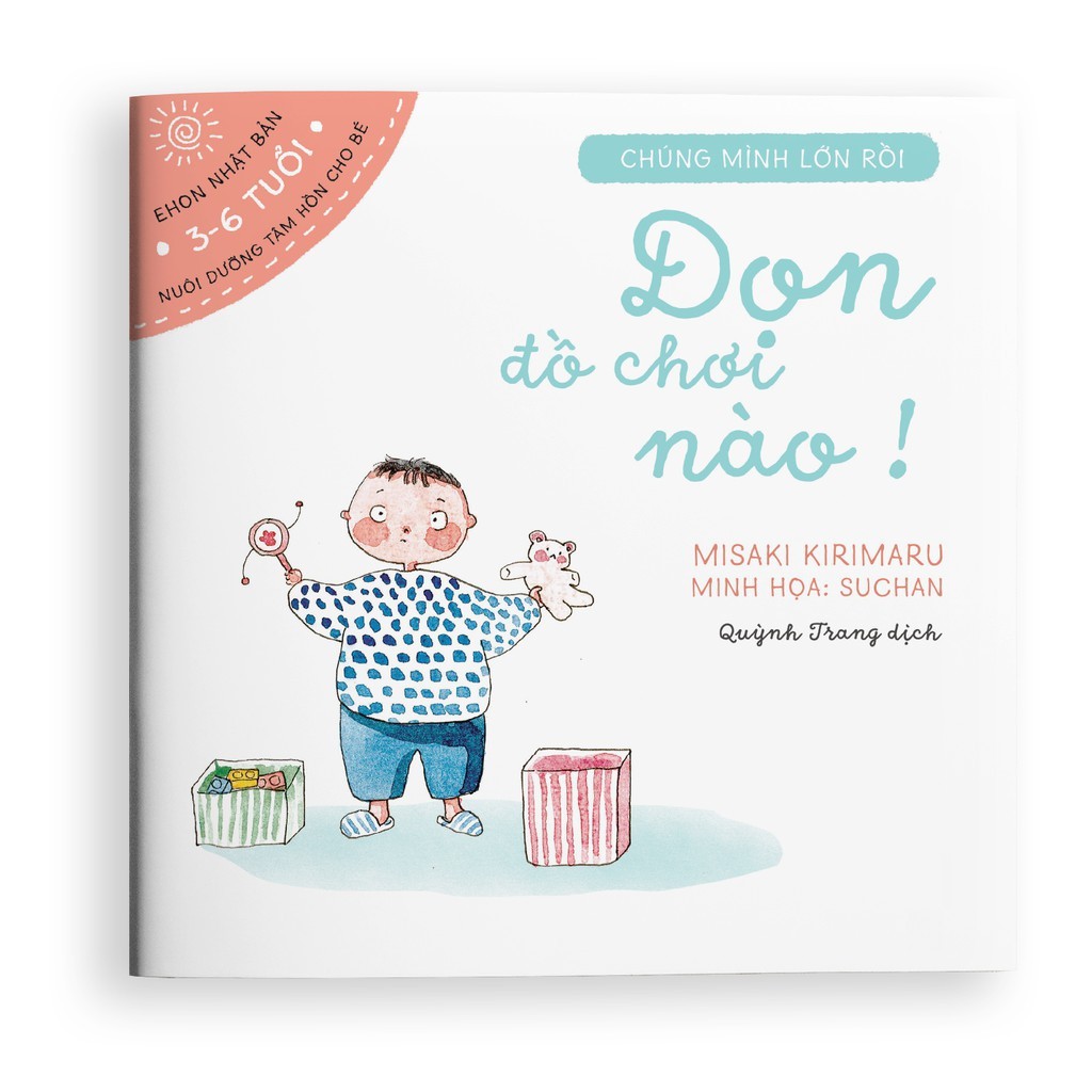 Sách - Ehon Nhật Bản - Dọn đồ chơi nào - dành cho bé từ 3-6 tuổi