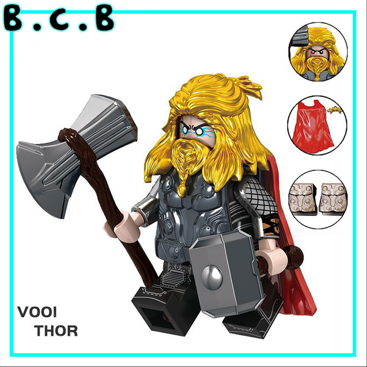 Thor Thần Sấm trong phim Siêu anh hùng Marvel Đồ chơi lắp ráp Minifigures V001