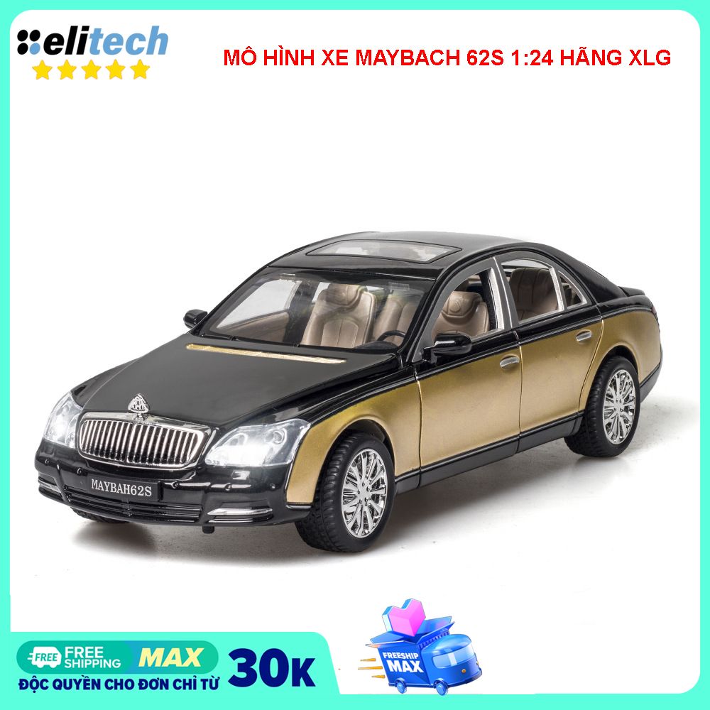 Xe Mô Hình MAYBACH 62S 1:24 Hãng XLG Thân Xe Kim Loại Có Đèn Và Âm Thanh