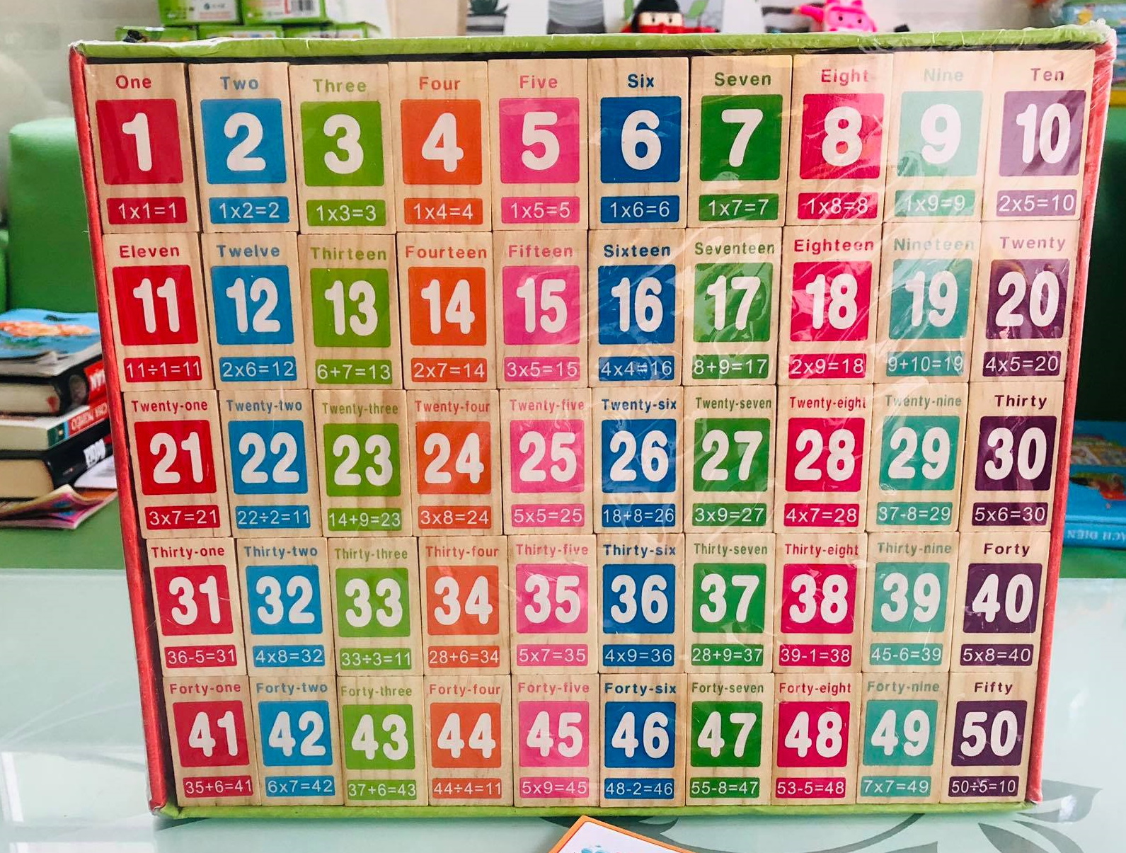 Bộ đồ chơi domino 100 chi tiết số bằng gỗ cho bé | Đồ chơi xếp hình Domino học phép toán bằng gỗ | Domino gỗ