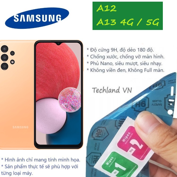 Cường Lực Phủ Nano Samsung A12 / A13 4G / A13 5G - Trong Suốt, Không Full Màn, Không Viền Đen