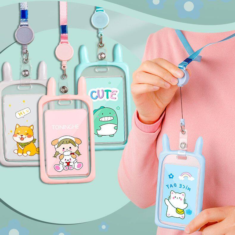 Silicone Cartoon Thẻ tín dụng Thẻ tín dụng Dễ thương Thẻ xe buýt Thẻ sinh viên Phù hiệu Tên thẻ tín dụng thương mại Bìa INS Phong cách Quà tặng Ý tưởng cho phụ nữ