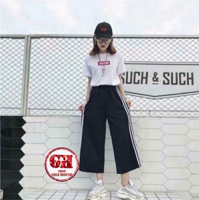 Linh Anh Boutique Quần Nữ Ống Rộng 3 Line Phong Cách Hit Hot