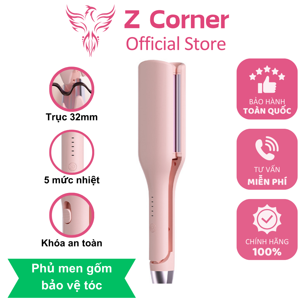 Máy dập tóc xoăn sóng nước cao cấp máy uốn tạo kiểu tóc bồng bềnh