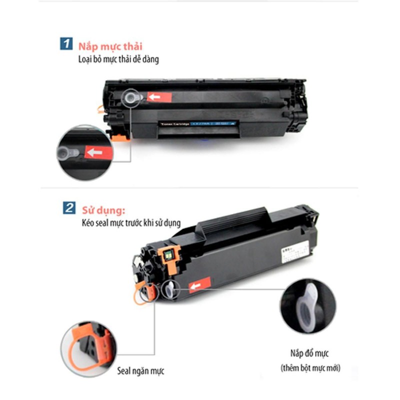 COMBO 02 Hộp Mực 85A , hộp mực 35A có lỗ đổ mực và mực thải. hp P1102,P1102w,M1212NF,M1132 và Canon LBP-3018/3010