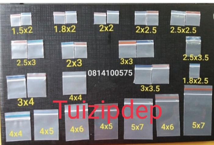 Combo 100 cái túi zip mini nhỏ đủ size hàng dày đẹp