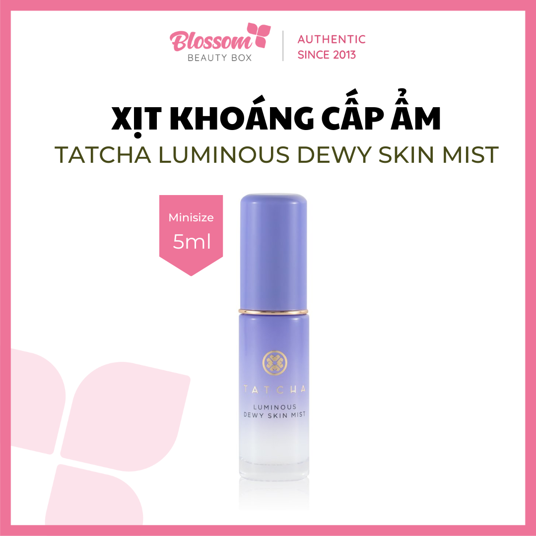 Minisize 5ml - Xịt khoáng cấp ẩm, định hình lớp makeup Tatcha Luminious Dewy Skin Mist