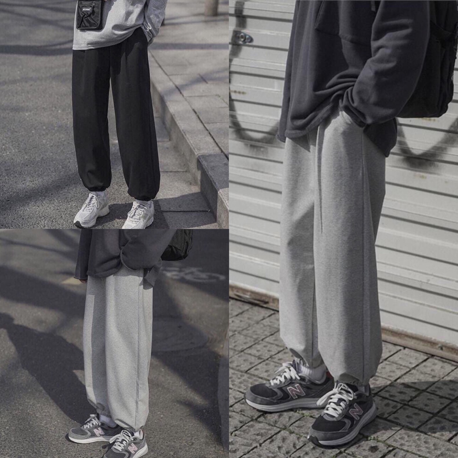 Jogger thun trơn cạp chun dáng rộng ulzzang HOT/ Quần jogger trơn bó ống chun 2 màu hot trend Daski phong cách ulzzang