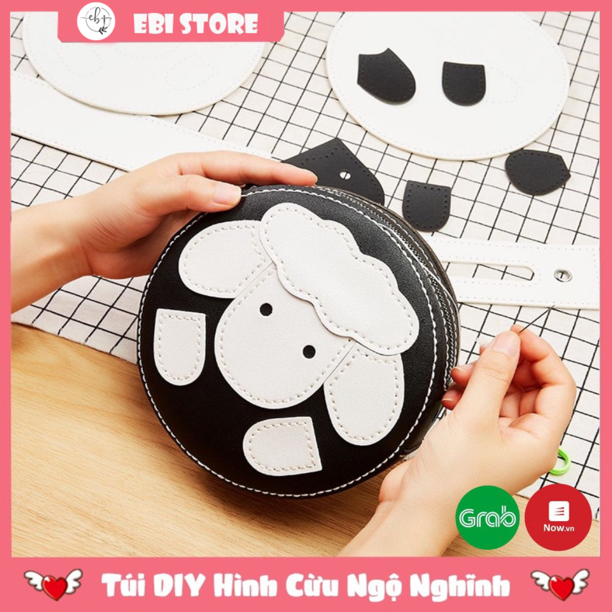 Set Nguyên Liệu Làm Túi Handmade Túi Hình Cừu Cute Ngộ Nghĩnh