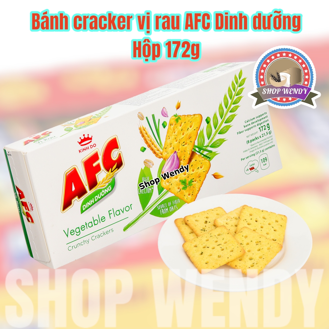 Bánh cracker vị rau AFC Dinh dưỡng hộp 172g
