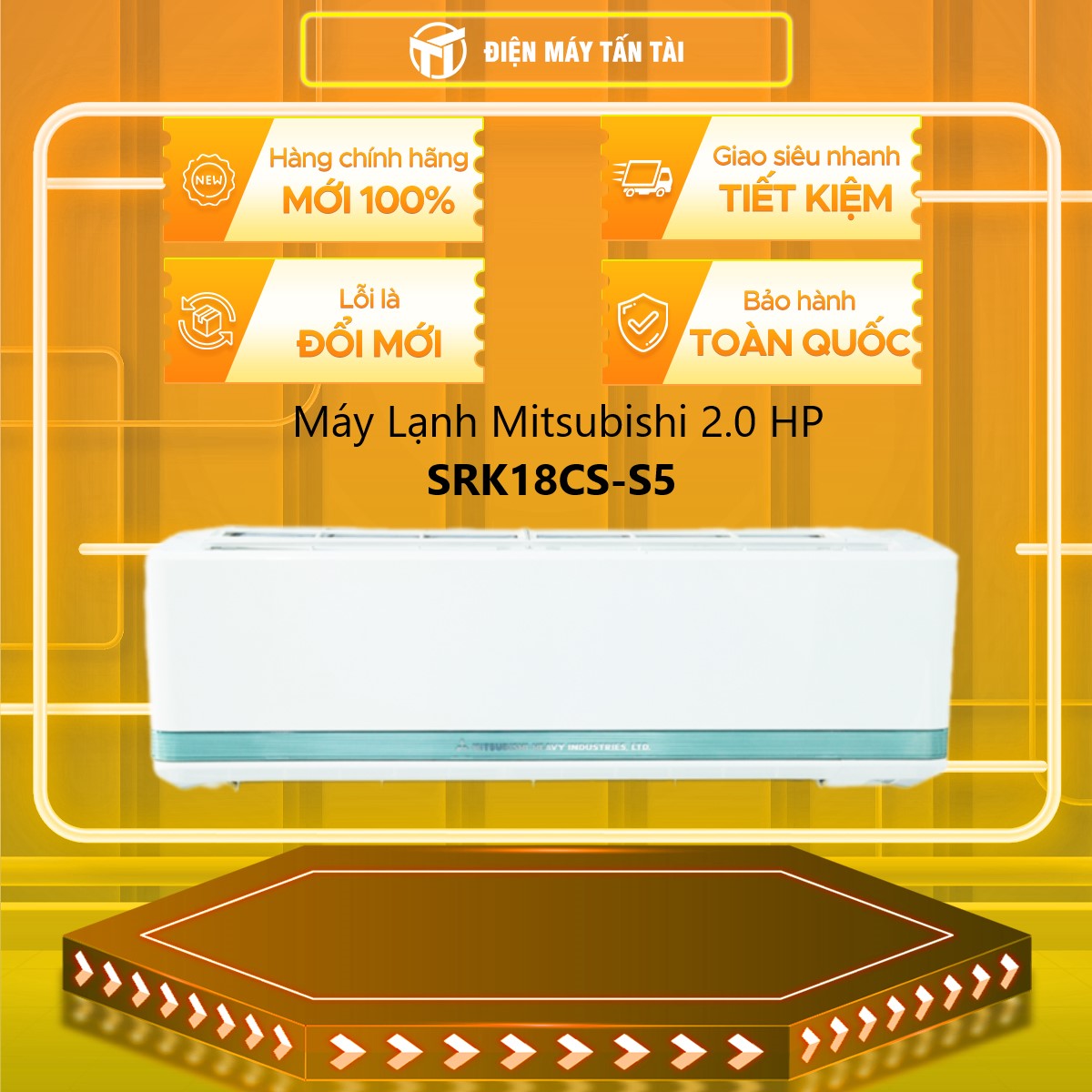 Máy lạnh Mitsubishi Heavy SRK18CS-S5 2.0HP - Dân dụng, Làm lạnh nhanh, Tự làm sạch, Hẹn giờ bật/tắt