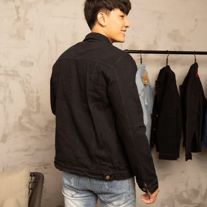 [HCM]Áo khoác jean nam đen trơn form rộng kinh điển Hàn Quốc cực đẹp hàng chuẩn shop BB0309