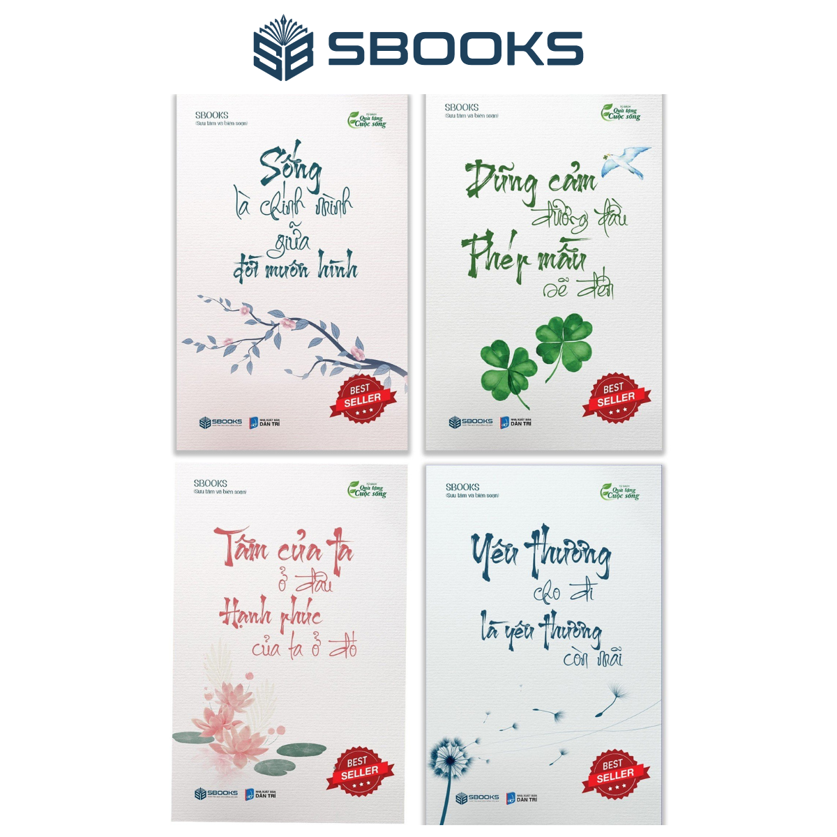Sách combo 4 cuốn quà tặng cuộc sống - sbooks