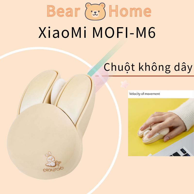 MOFii Chuột không dây M6 thỏ câm 2.42.4GHz cô gái dễ thương laptop văn