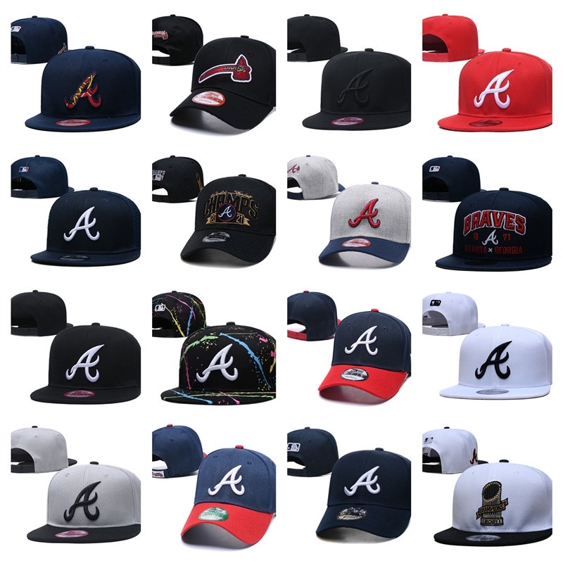 20 Style MLB Atlanta Braves Adjustable Hat Baseball Cap Flat Cap Multi Color
