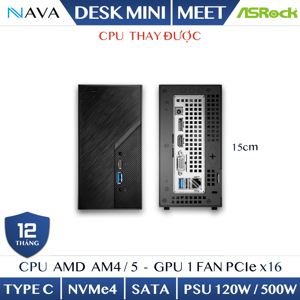 Bộ nhớ RAM máy tính ASRock - Deskmini X300 – Barebone Mini Pc Am4 Ddr4 Nvme (Không Cpu) Giá 4,390,000 Đồng*Miễn phí vận chuyển